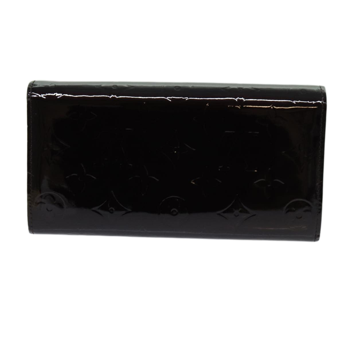 LOUIS VUITTON Vernis Portefeuille Sarah Long Wallet Amarante M93524 yk11573