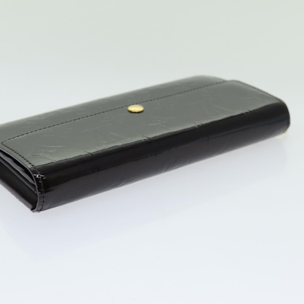 LOUIS VUITTON Vernis Portefeuille Sarah Long Wallet Amarante M93524 yk11573