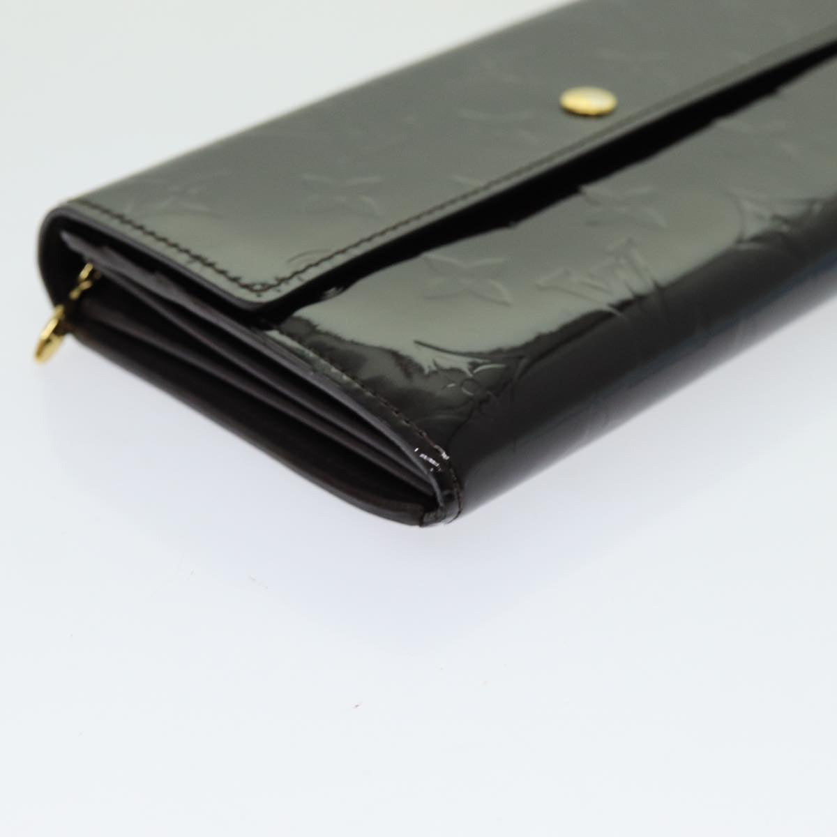 LOUIS VUITTON Vernis Portefeuille Sarah Long Wallet Amarante M93524 yk11573