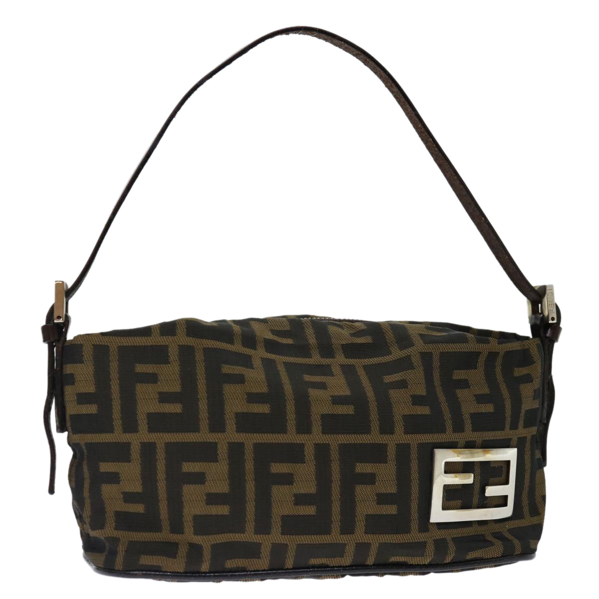 Luxury FendiZucca Canvas Hand Bag Brown Blackyk11574