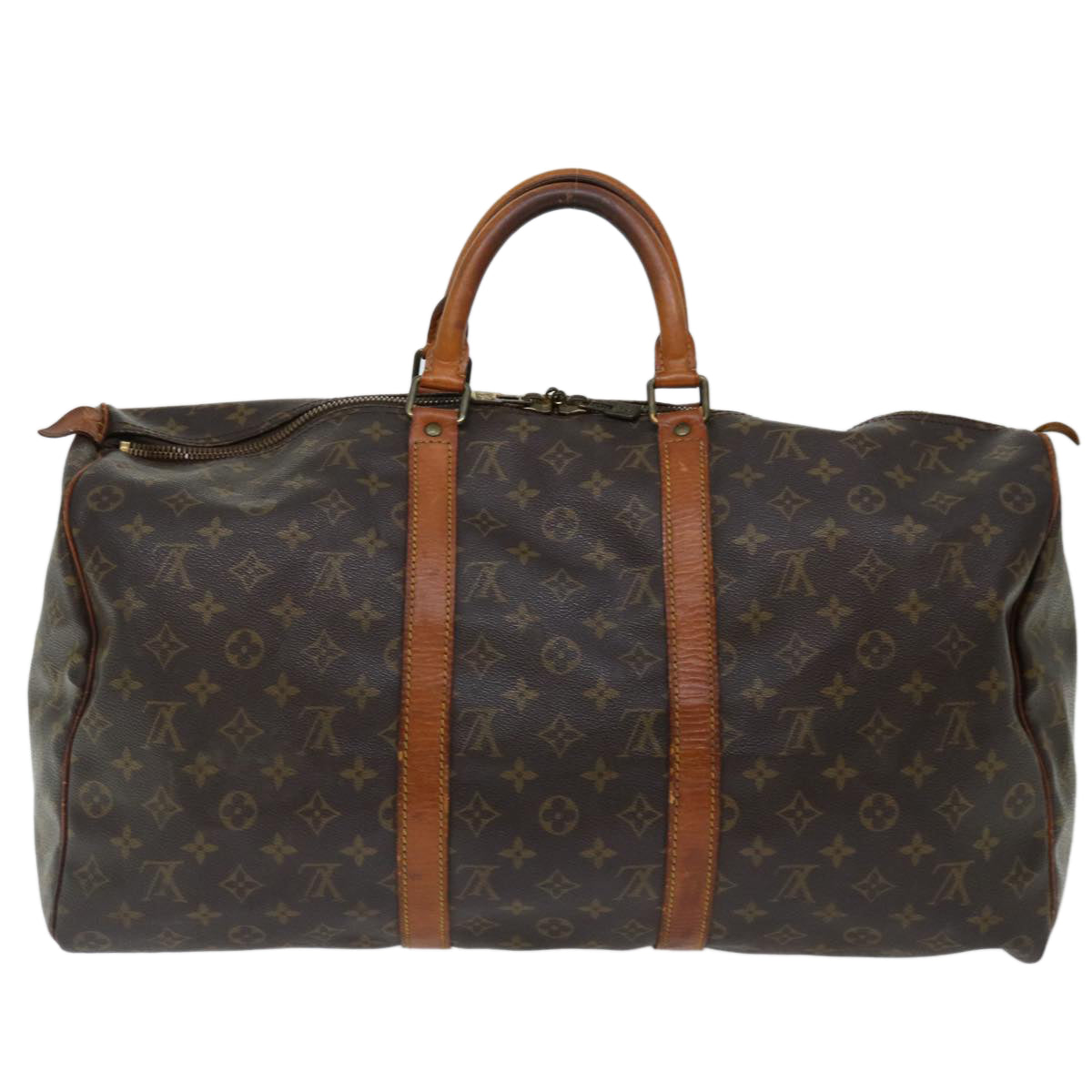 LOUIS VUITTON Monogram Keepall 50 Boston Bag M41426 LV yk11576