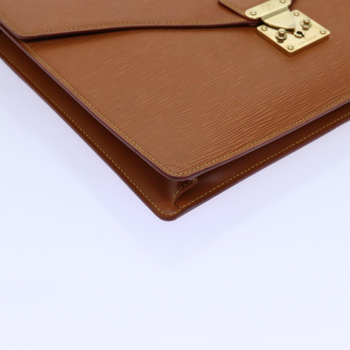 LOUIS VUITTON Epi Porte Documents Bandouliere Brown M54468 LV yk11593