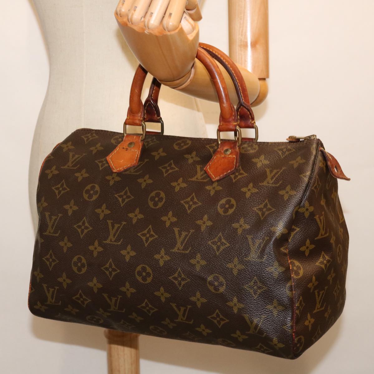 LOUIS VUITTON Monogram Speedy 30 Hand Bag M41526 LV yk11594