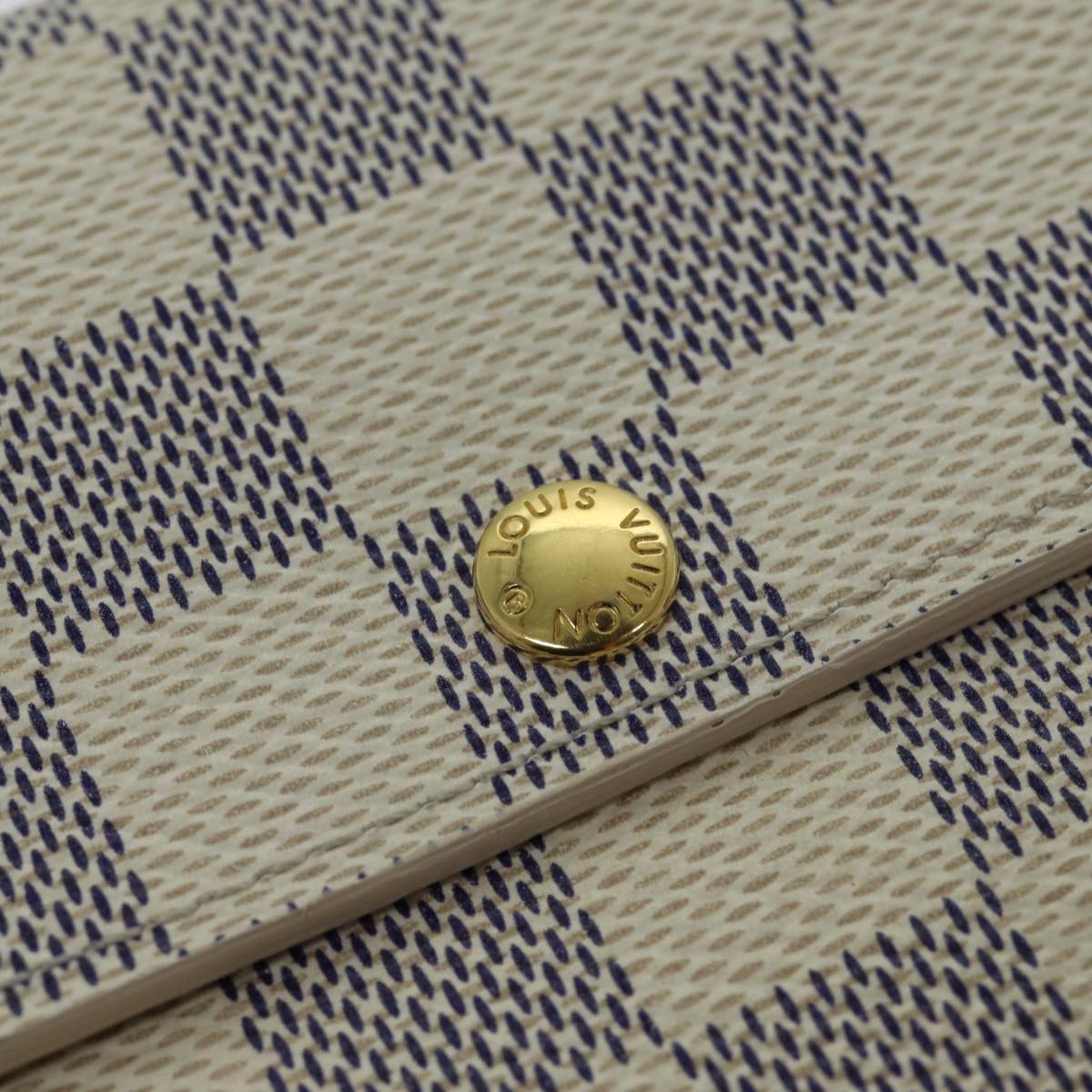 LOUIS VUITTON Damier Azur Portefeuille Sarah Long Wallet N63208 LV yk11622