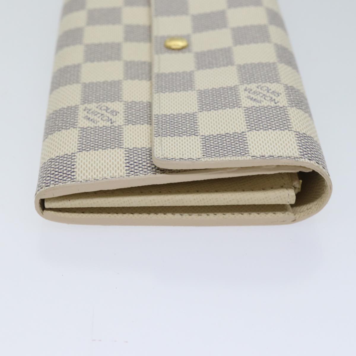 LOUIS VUITTON Damier Azur Portefeuille Sarah Long Wallet N63208 LV yk11622