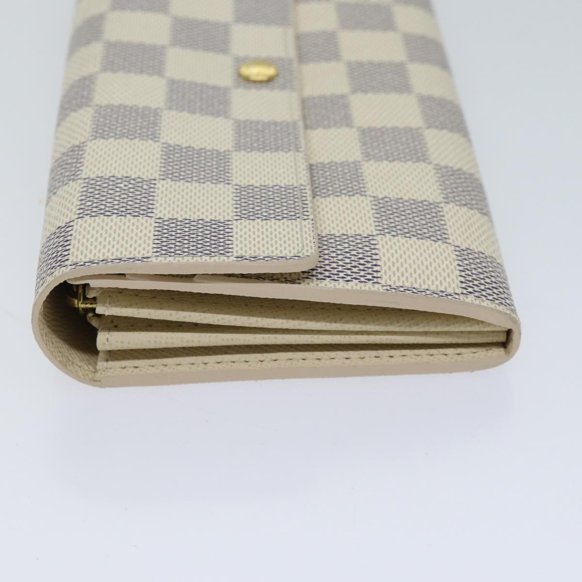LOUIS VUITTON Damier Azur Portefeuille Sarah Long Wallet N63208 LV yk11622