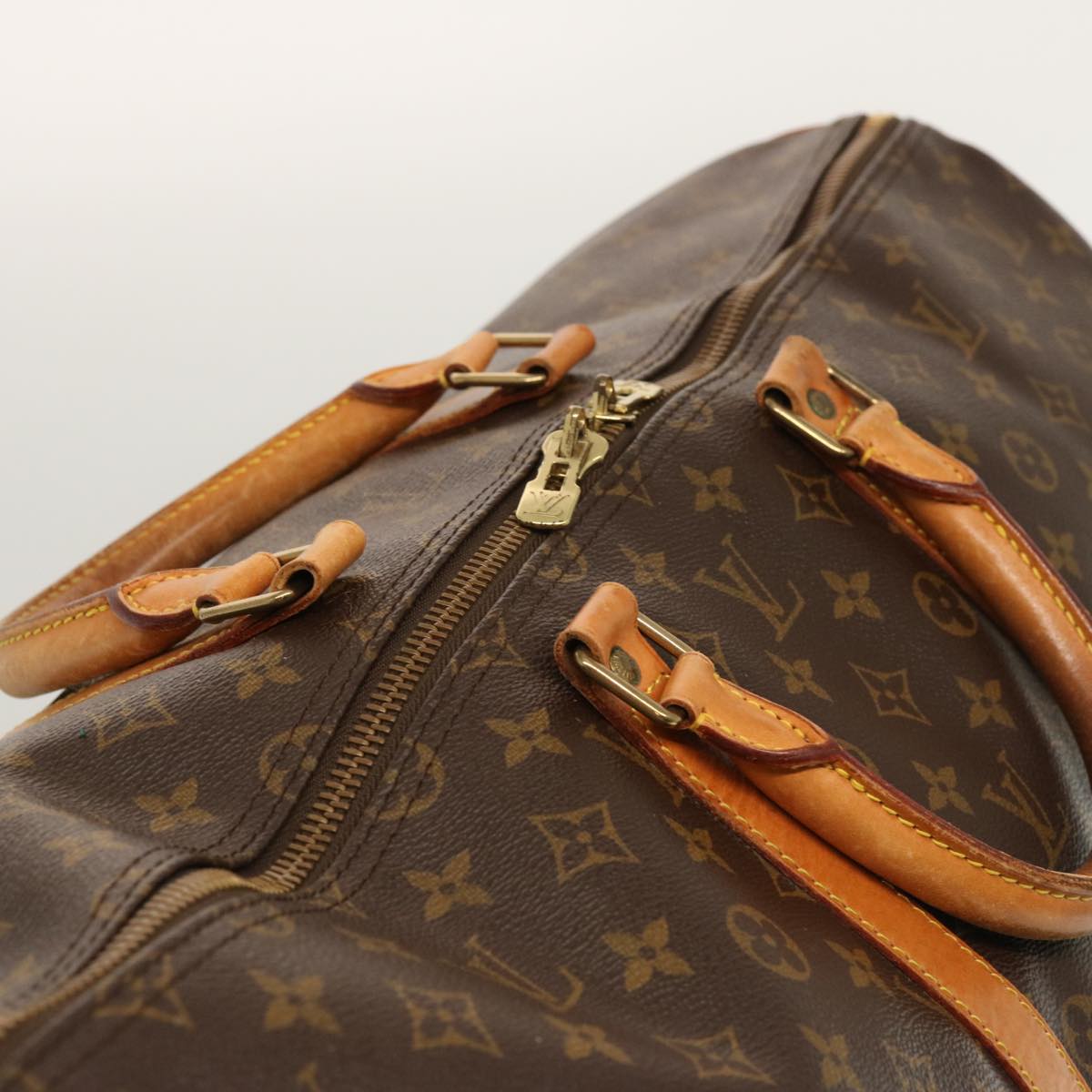LOUIS VUITTON Monogram Keepall 55 Boston Bag M41424 LV yk11629