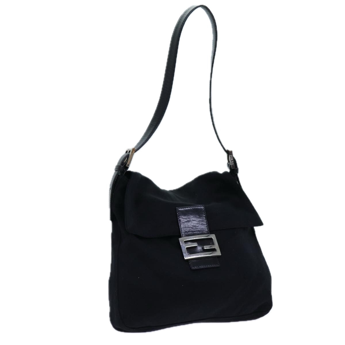 Luxury Fendi Mamma Baguette Shoulder Bag Nylon Blackyk11728