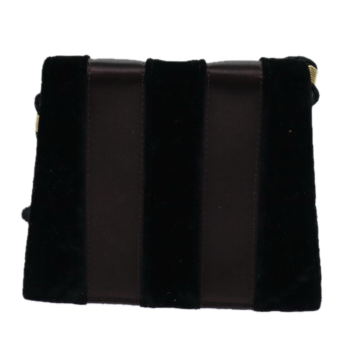 Luxury Fendi Pecan Canvas Shoulder Bag Velor Black Brownyk11781