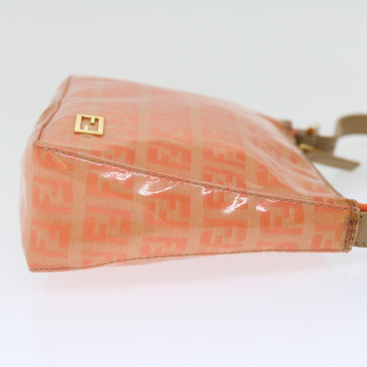 Luxury Fendi Zucchino Canvas Accessory Pouch Coated Canvas Orangeyk11786