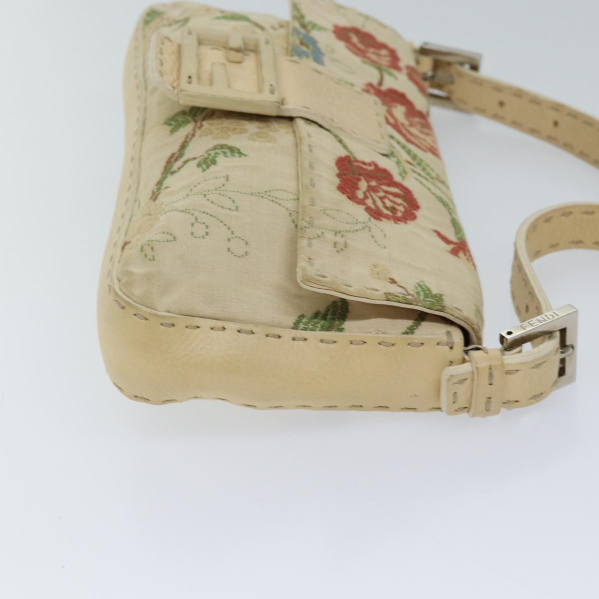 Luxury Fendi Celeria Floral Mamma Baguette Shoulder Bag Cotton Multicoloryk11868
