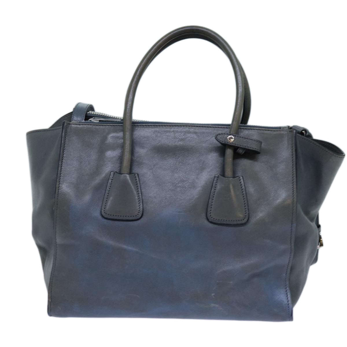 Luxury PradaHand Bag Leather 2way Blue yk11955