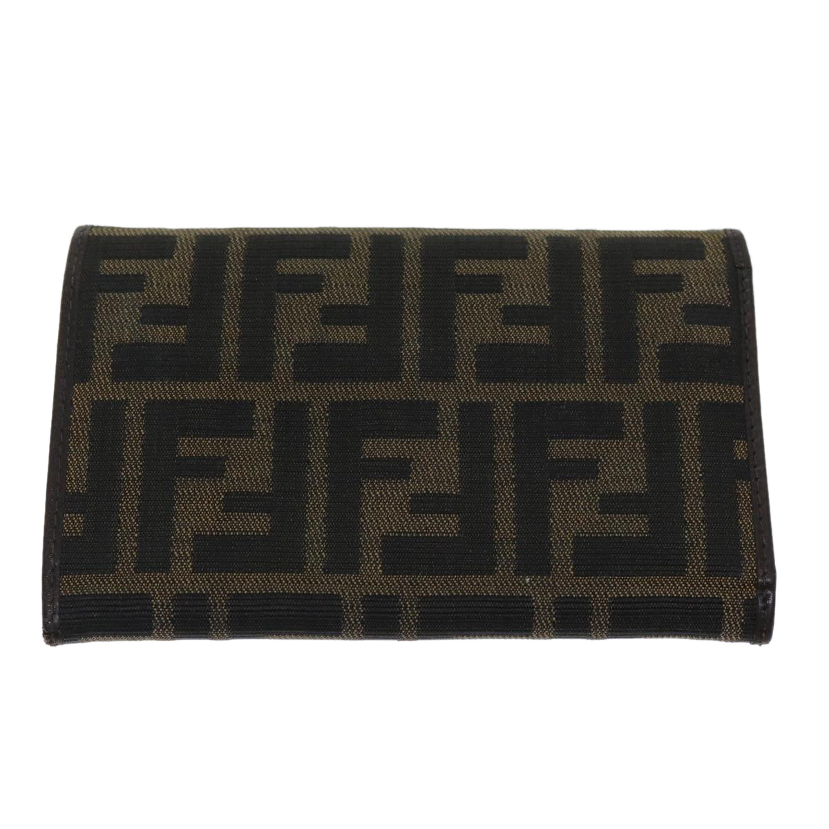 Luxury Fendi Zucca Canvas Wallet Black Brownyk12033