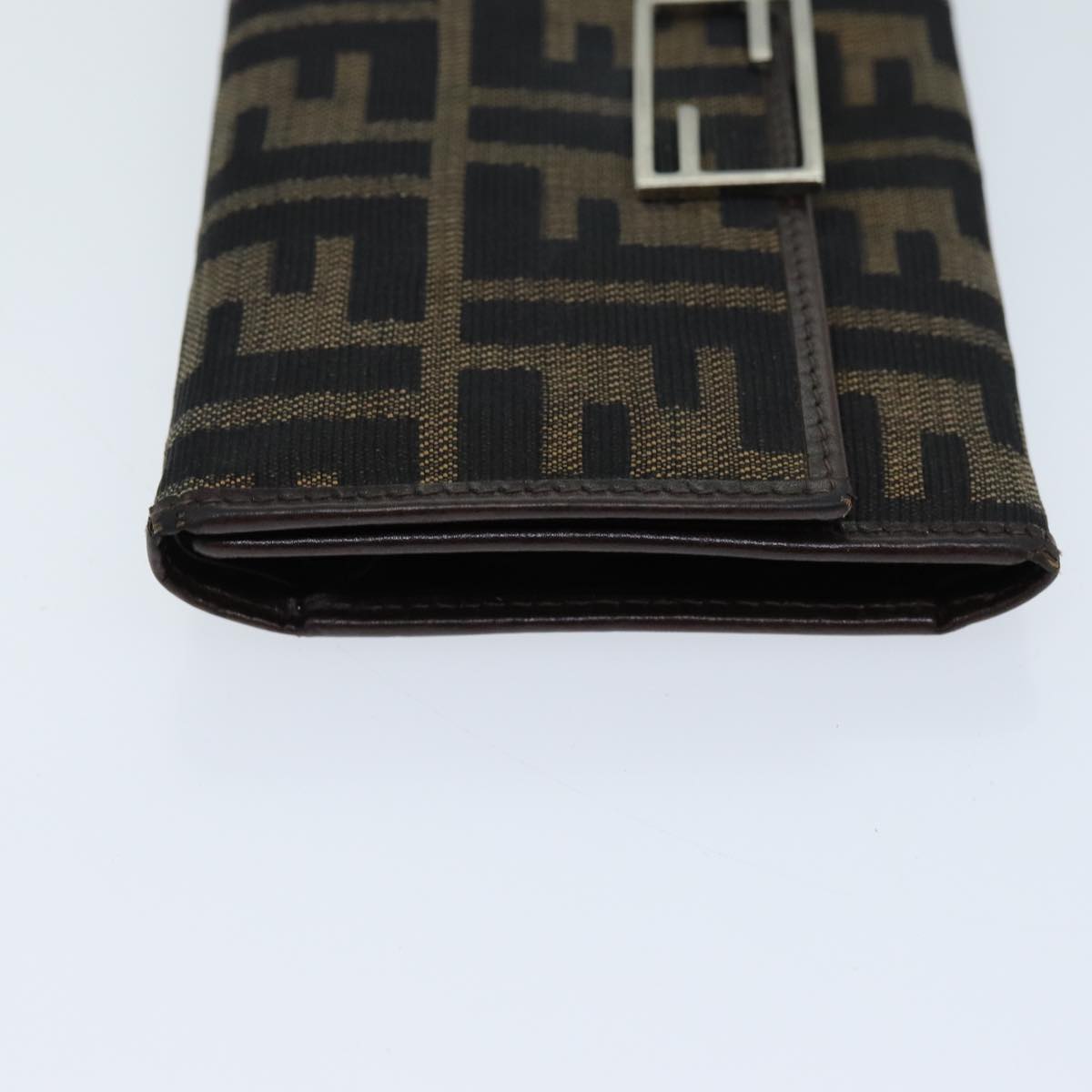 Luxury Fendi Zucca Canvas Wallet Black Brownyk12033