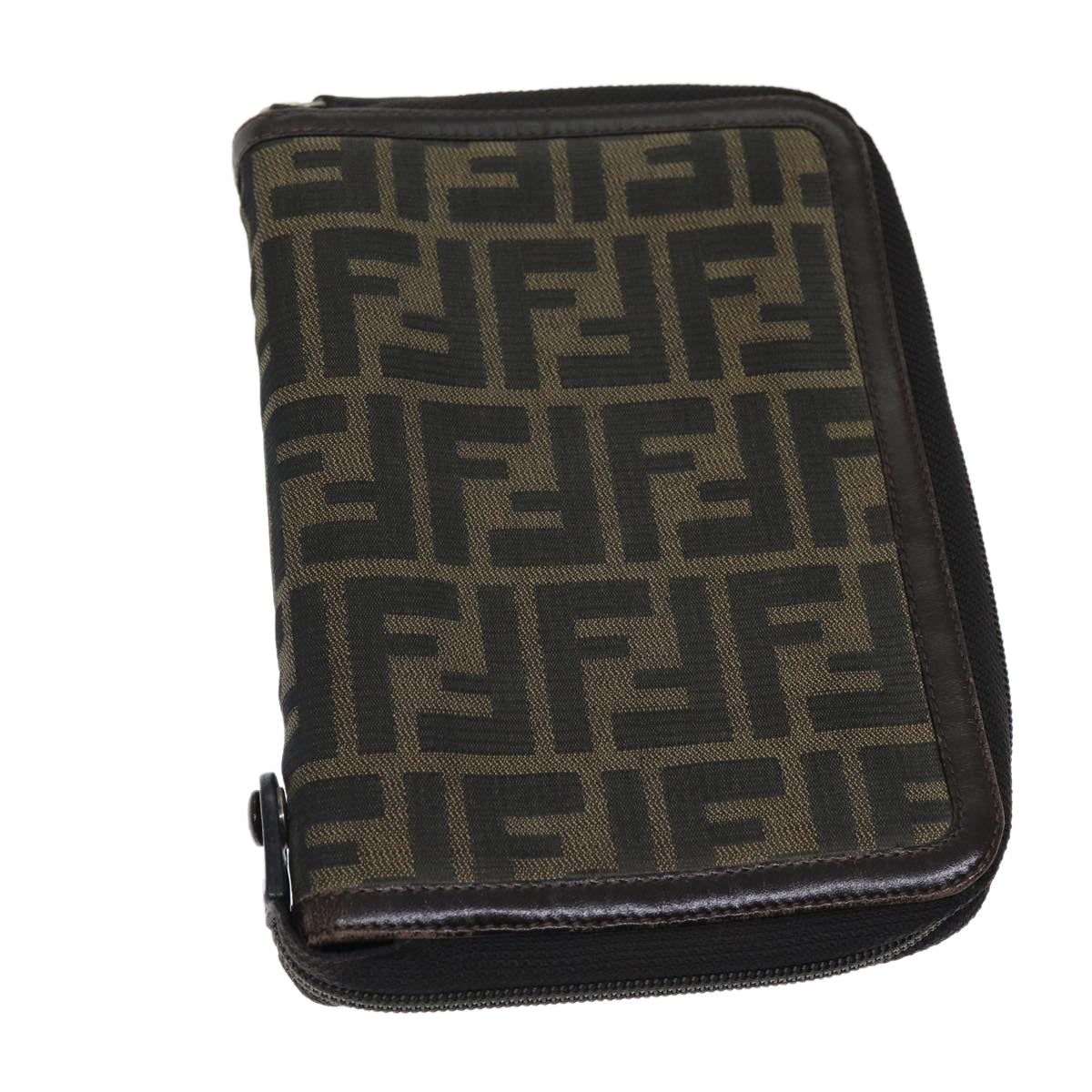 Luxury Fendi Zucca Canvas Day Planner Cover Brown Blackyk12048