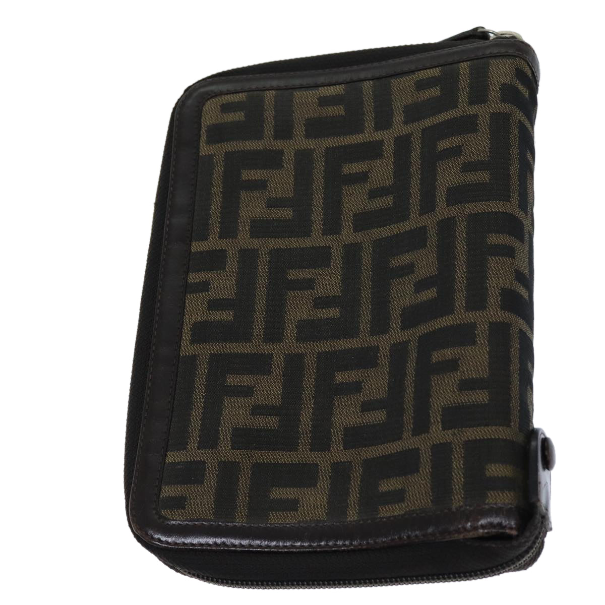 Luxury Fendi Zucca Canvas Day Planner Cover Brown Blackyk12048