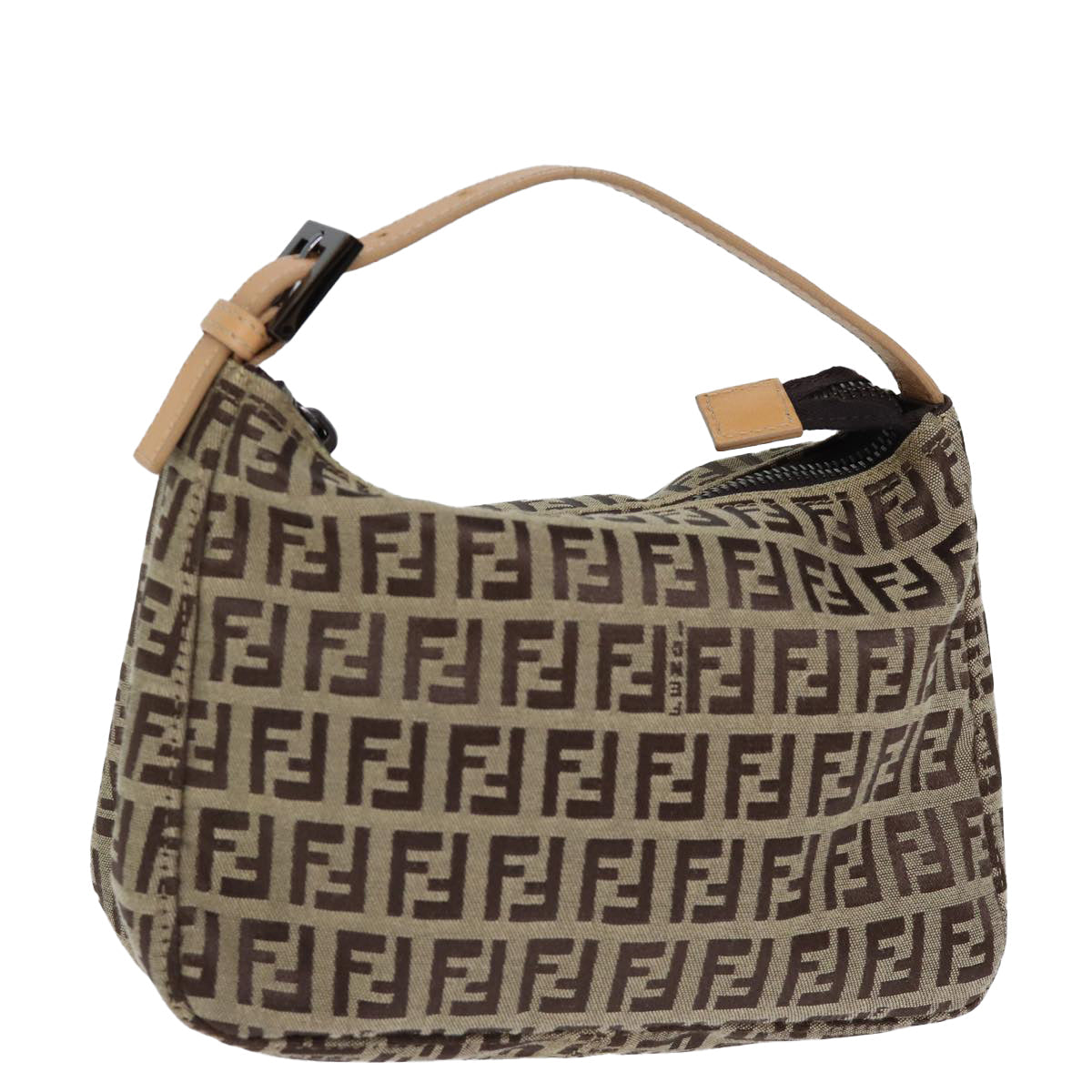Luxury Fendi Zucchino Canvas Hand Bag Beigeyk12110