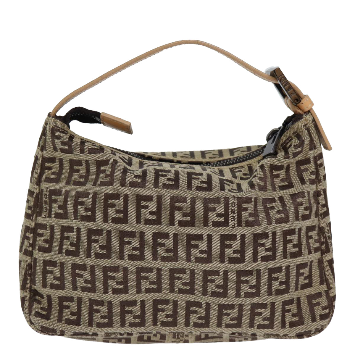 Luxury Fendi Zucchino Canvas Hand Bag Beigeyk12110