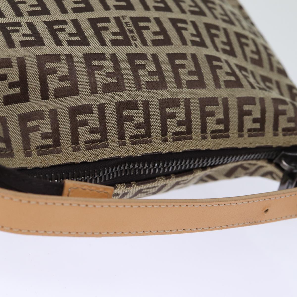 Luxury Fendi Zucchino Canvas Hand Bag Beigeyk12110