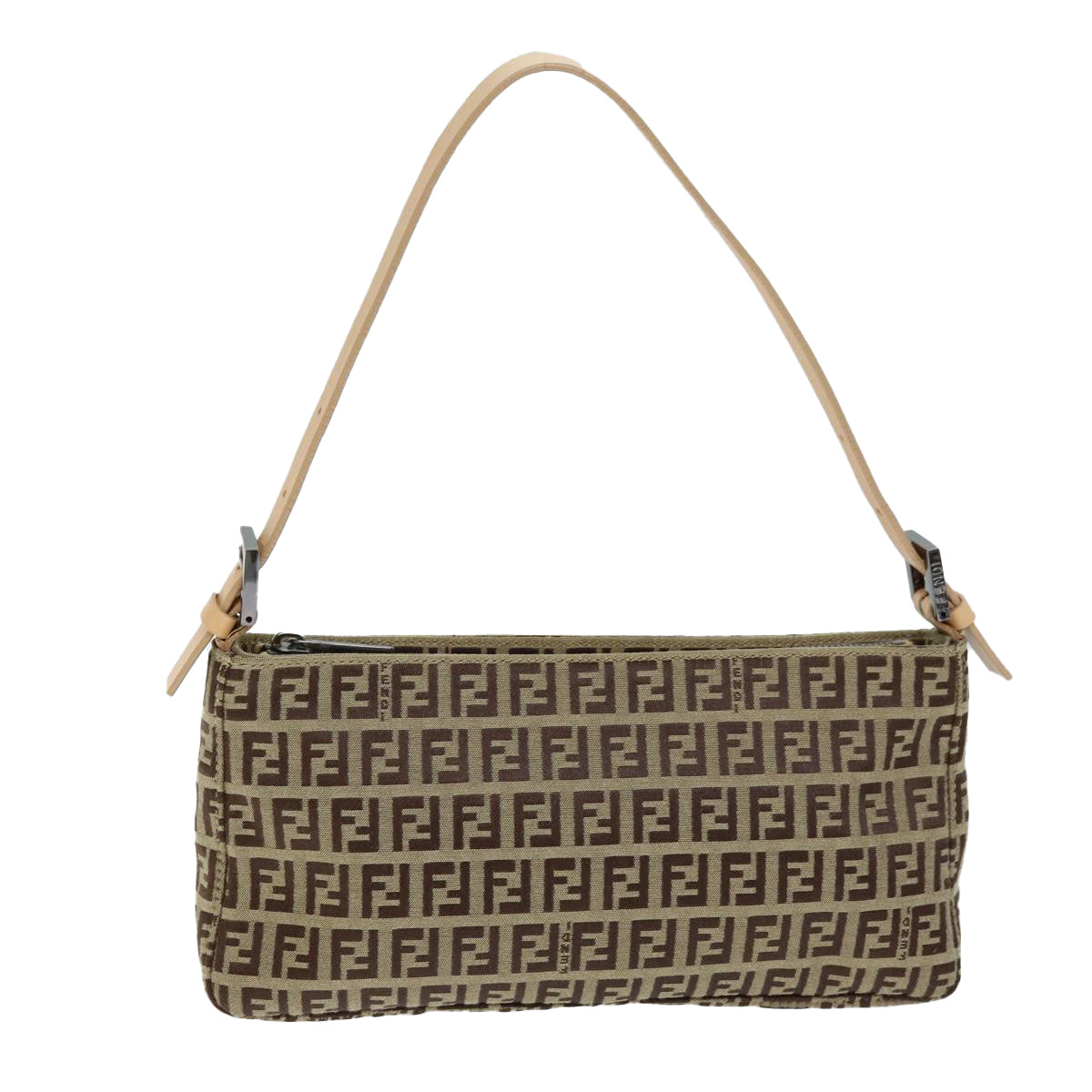 Luxury Fendi Zucchino Canvas Hand Bag Beigeyk12117