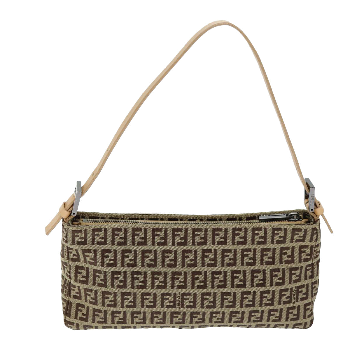 Luxury Fendi Zucchino Canvas Hand Bag Beigeyk12117