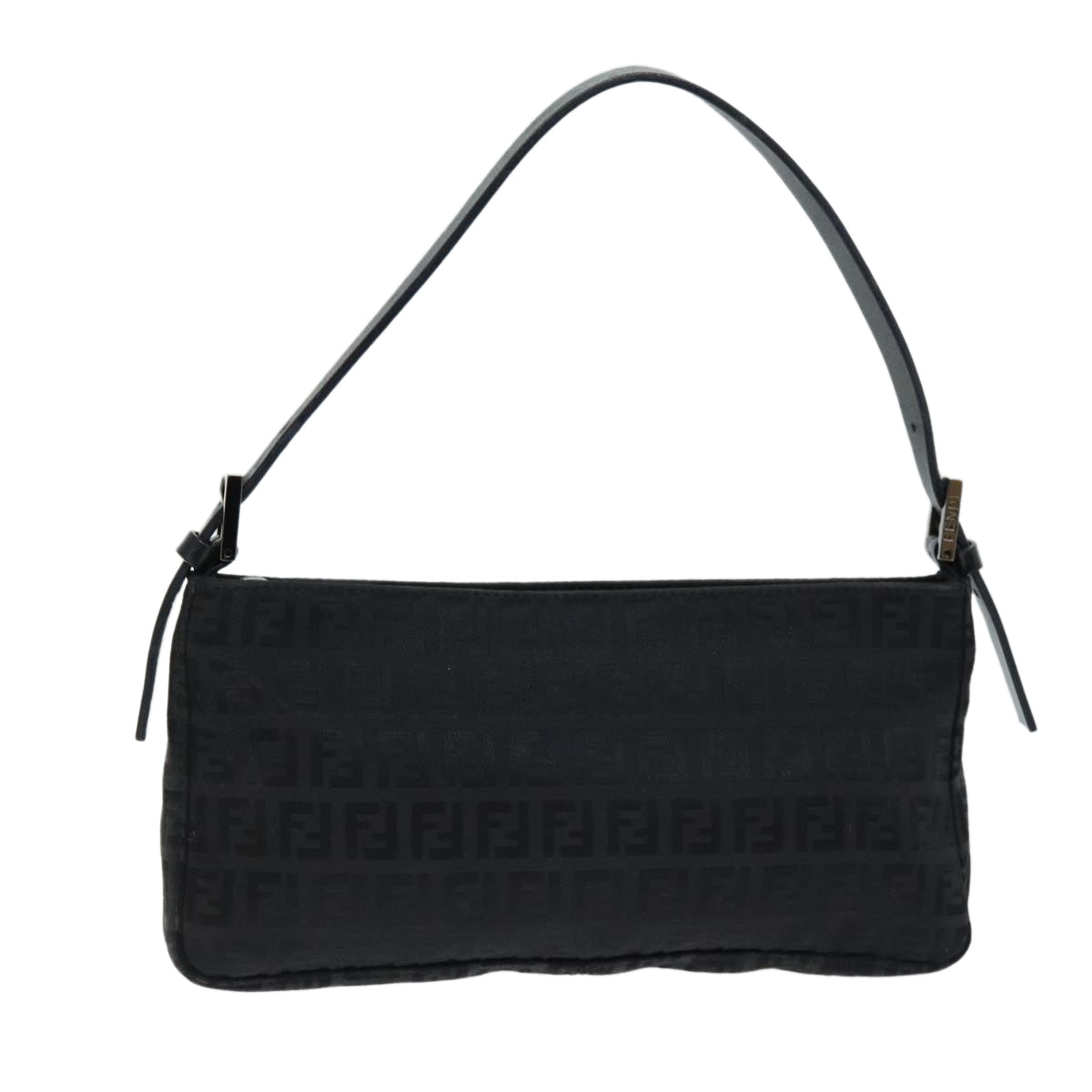 Luxury Fendi Zucchino Canvas Hand Bag Blackyk12317