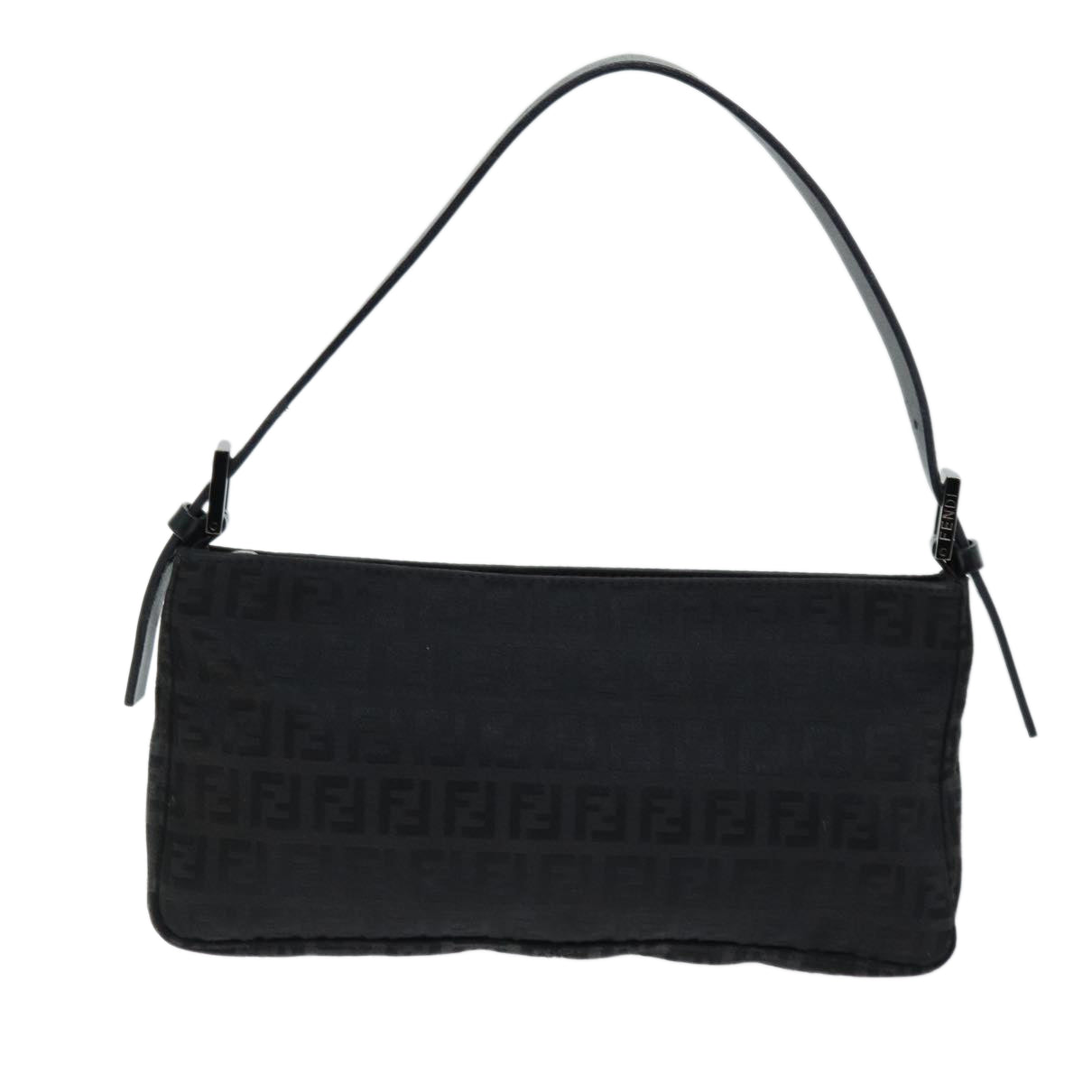 Luxury Fendi Zucchino Canvas Hand Bag Blackyk12317