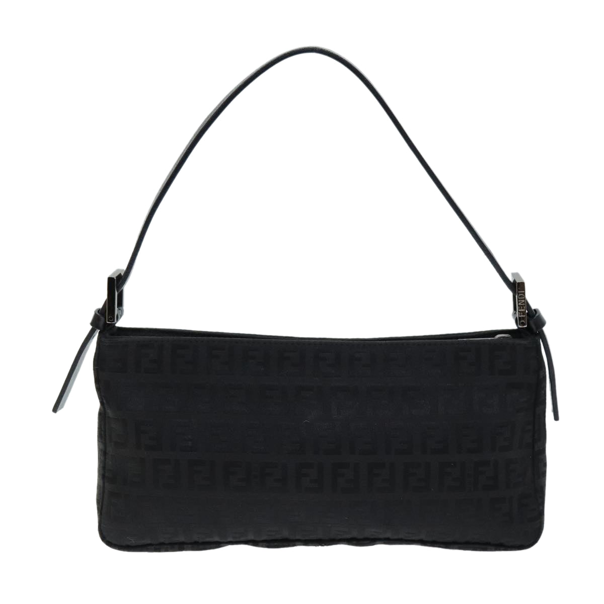 Luxury Fendi Zucchino Canvas Hand Bag Blackyk12317