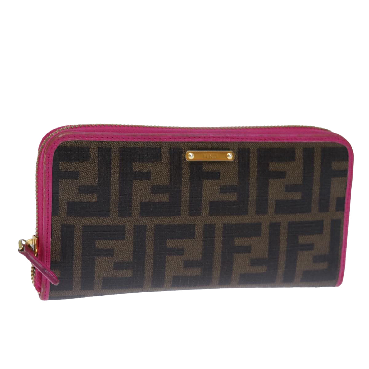 Luxury Fendi Zucca Canvas Long Wallet Black Brownyk12323