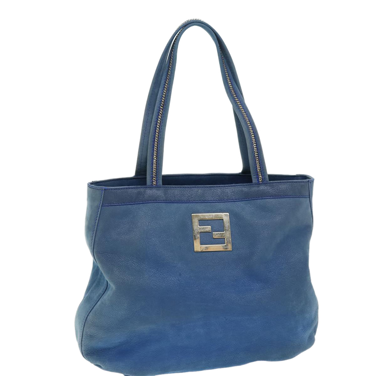 Luxury Fendi Tote Bag Leather Blueyk12353