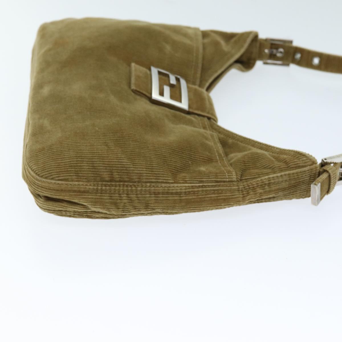 Luxury Fendi Mamma Baguette Shoulder Bag Corduroy Brownyk12382