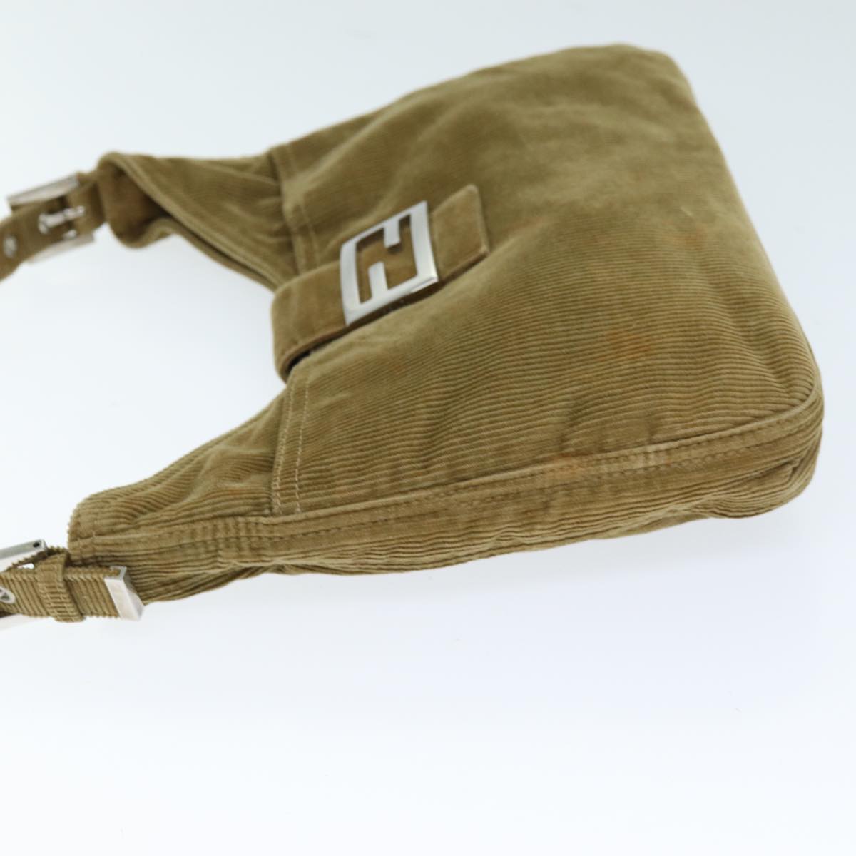 Luxury Fendi Mamma Baguette Shoulder Bag Corduroy Brownyk12382
