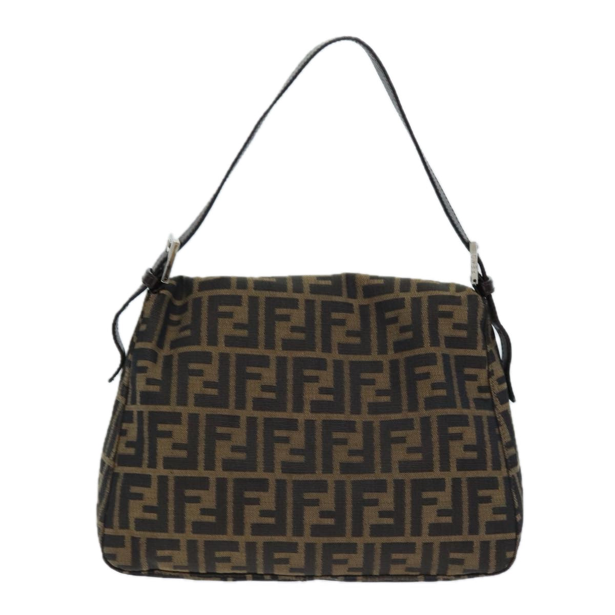 Luxury Fendi Zucca Canvas Mamma Baguette Shoulder Bag Black Brownyk12425