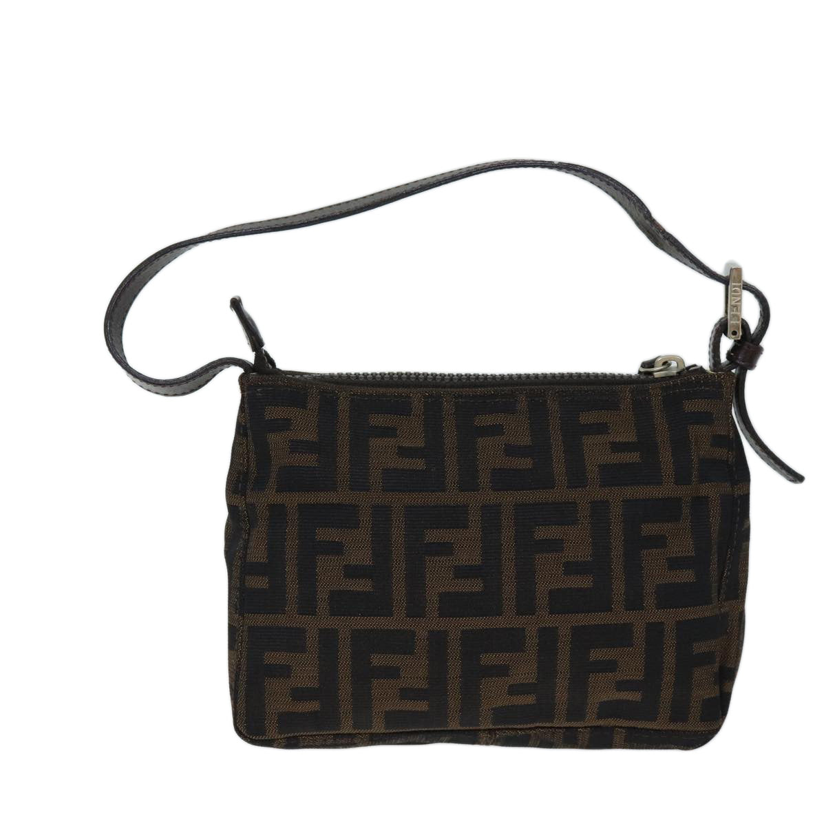 Luxury Fendi Zucca Canvas Hand Bag Brown Blackyk12428