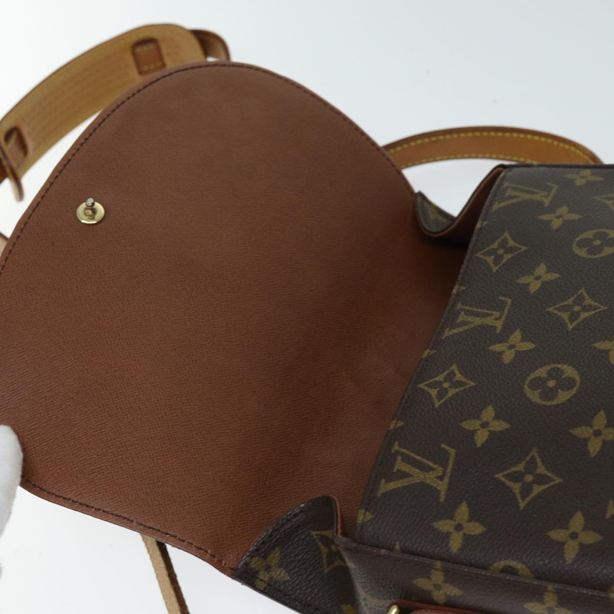 LOUIS VUITTON Monogram Saint Cloud GM Shoulder Bag M51242 LV yk12431
