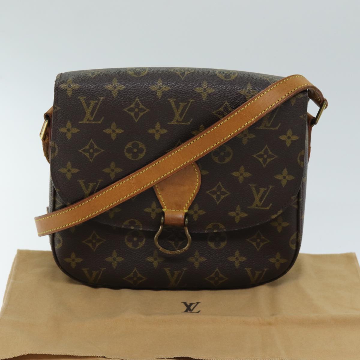 LOUIS VUITTON Monogram Saint Cloud GM Shoulder Bag M51242 LV yk12431