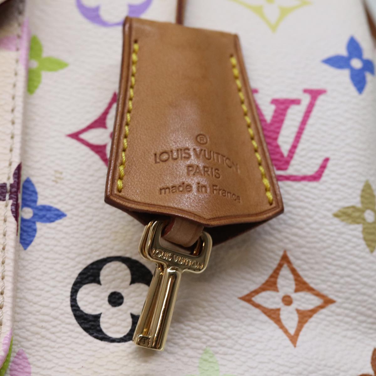 LOUIS VUITTON Monogram Multicolor Speedy 30 Hand Bag White M92643 yk12456