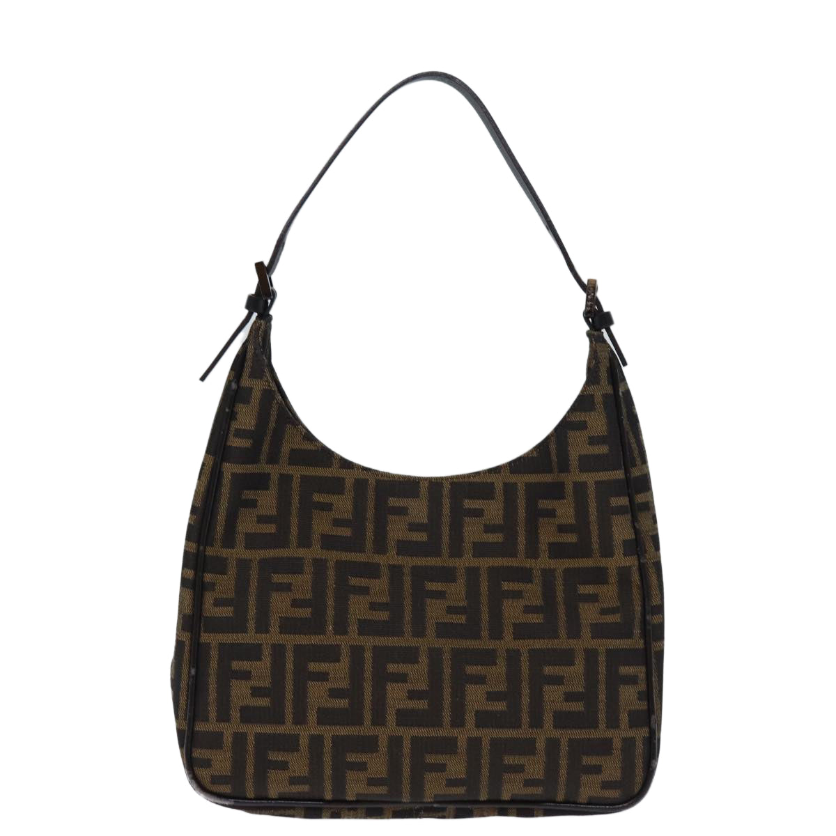 Luxury Fendi Zucca Canvas Hand Bag Brown Blackyk12507