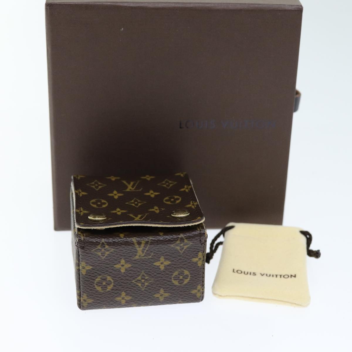 LOUIS VUITTON Monogram Jewelry Case Jewelry Box LV yk12510A