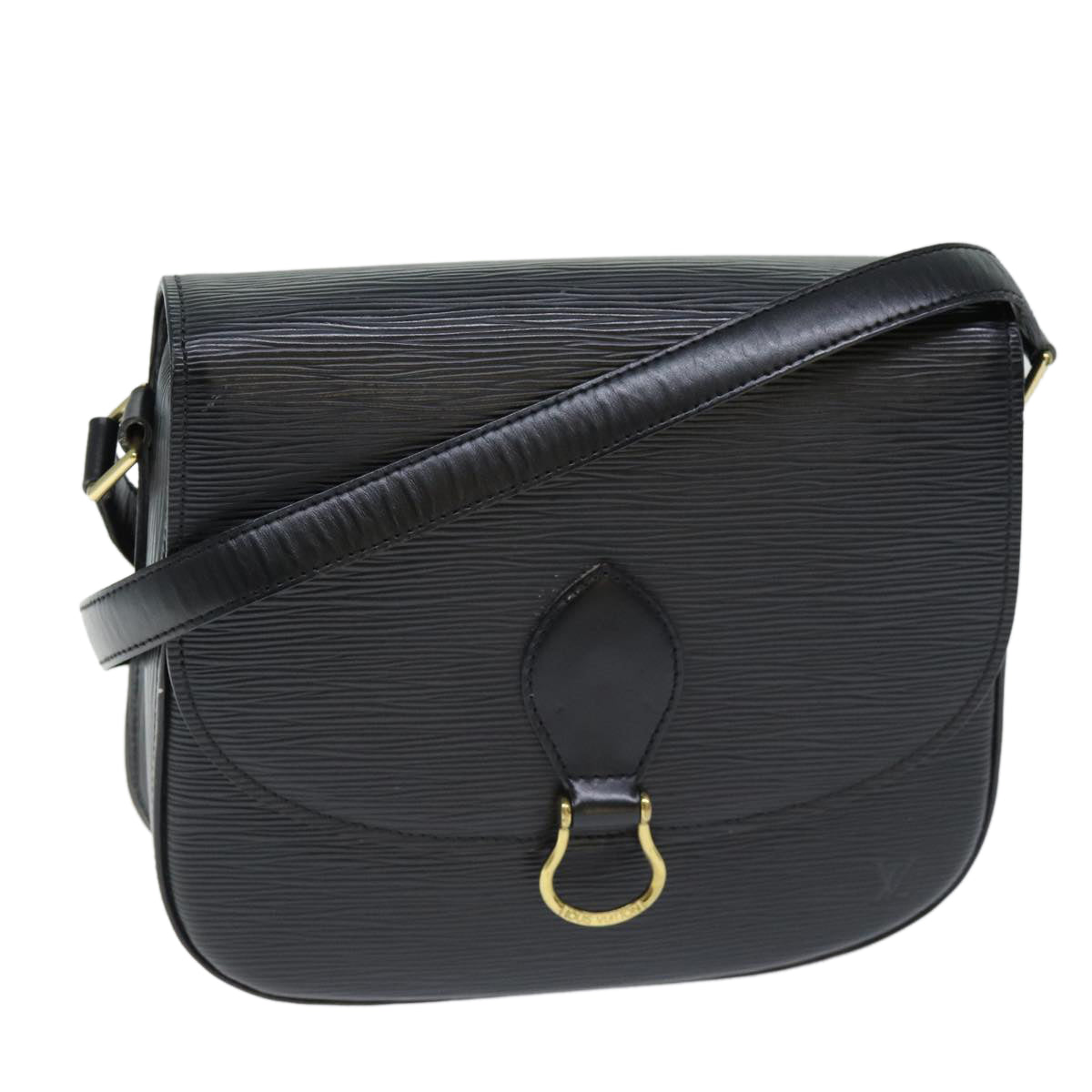 LOUIS VUITTON Epi Saint Cloud GM Shoulder Bag Black M52192 LV yk12522