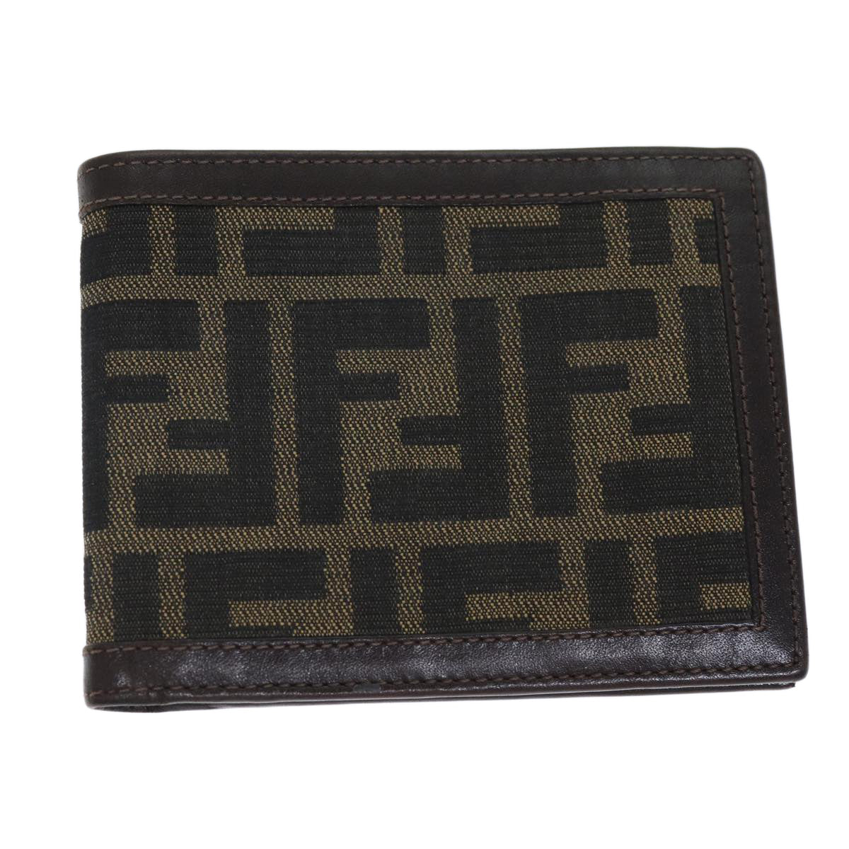 Luxury Fendi Zucca Canvas Wallet Black Brownyk12540