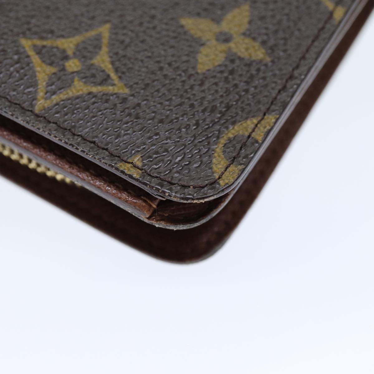 LOUIS VUITTON Monogram Porto Papie Zip Wallet M61207 LV yk12557