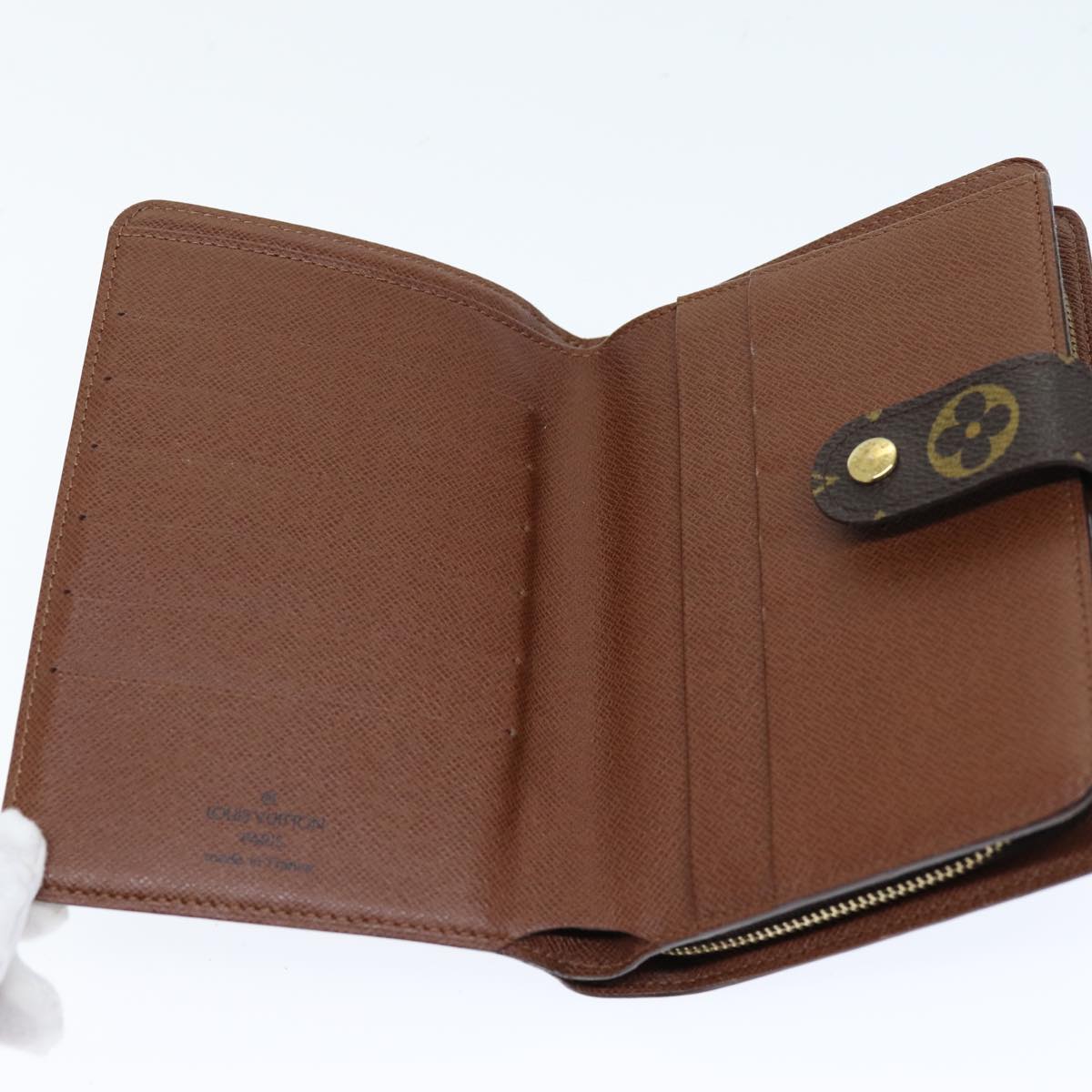 LOUIS VUITTON Monogram Porto Papie Zip Wallet M61207 LV yk12557