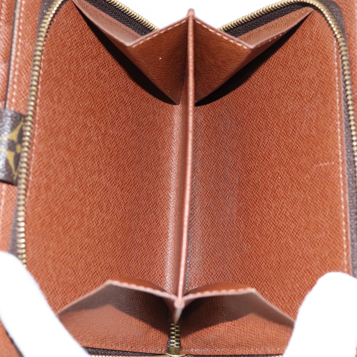 LOUIS VUITTON Monogram Porto Papie Zip Wallet M61207 LV yk12557