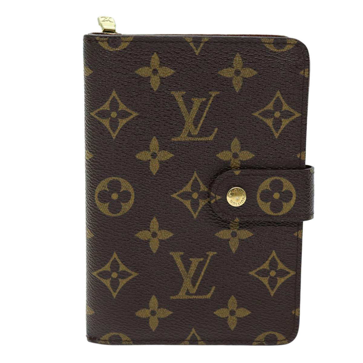LOUIS VUITTON Monogram Porto Papie Zip Wallet M61207 LV yk12557