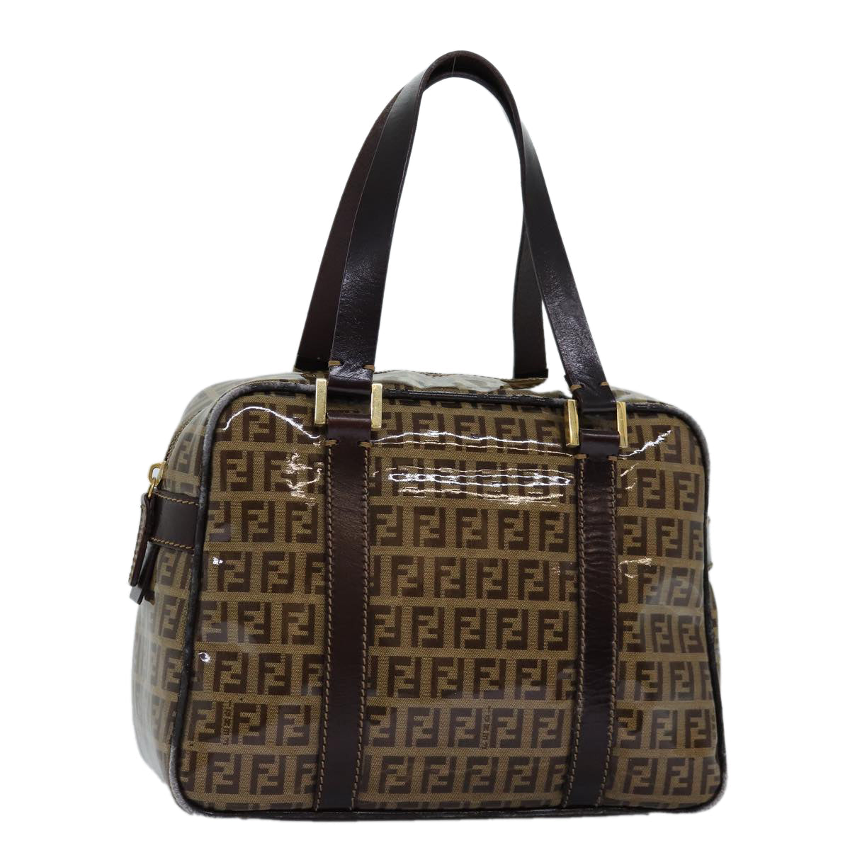 Luxury Fendi Zucchino Canvas Hand Bag Beigeyk12558