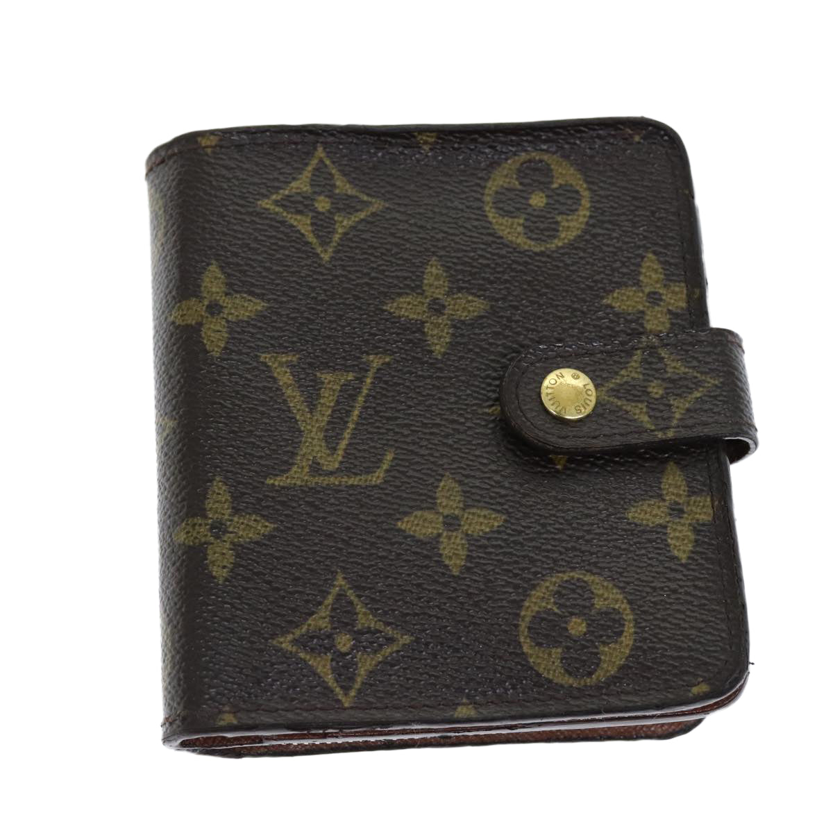 LOUIS VUITTON Monogram Compact Zip Wallet M61667 LV yk12569