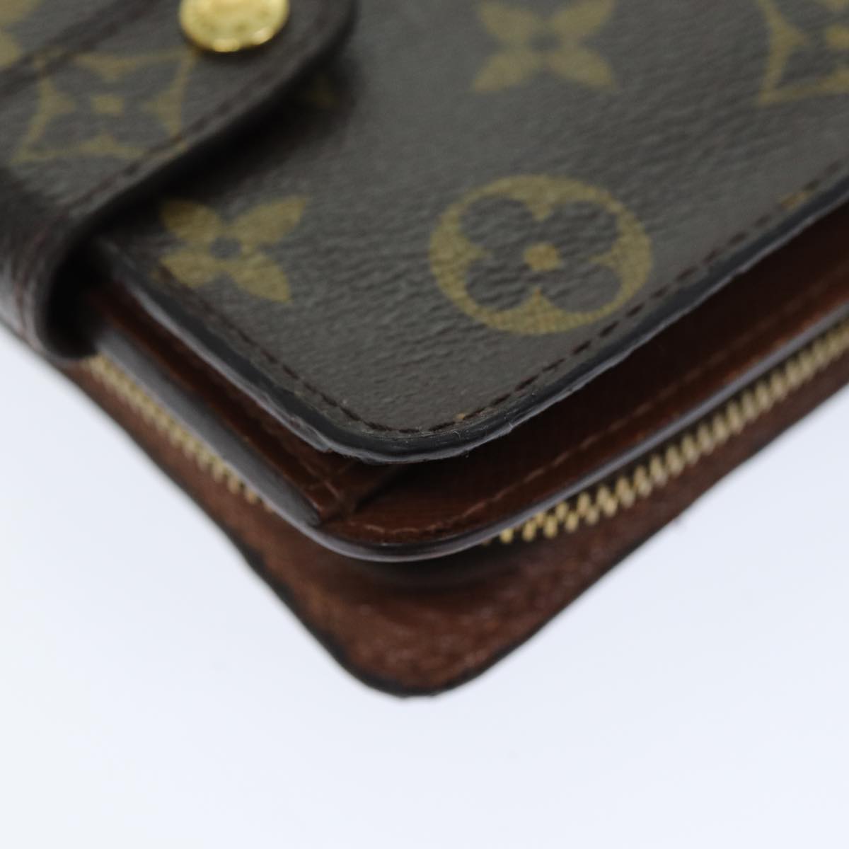 LOUIS VUITTON Monogram Compact Zip Wallet M61667 LV yk12569