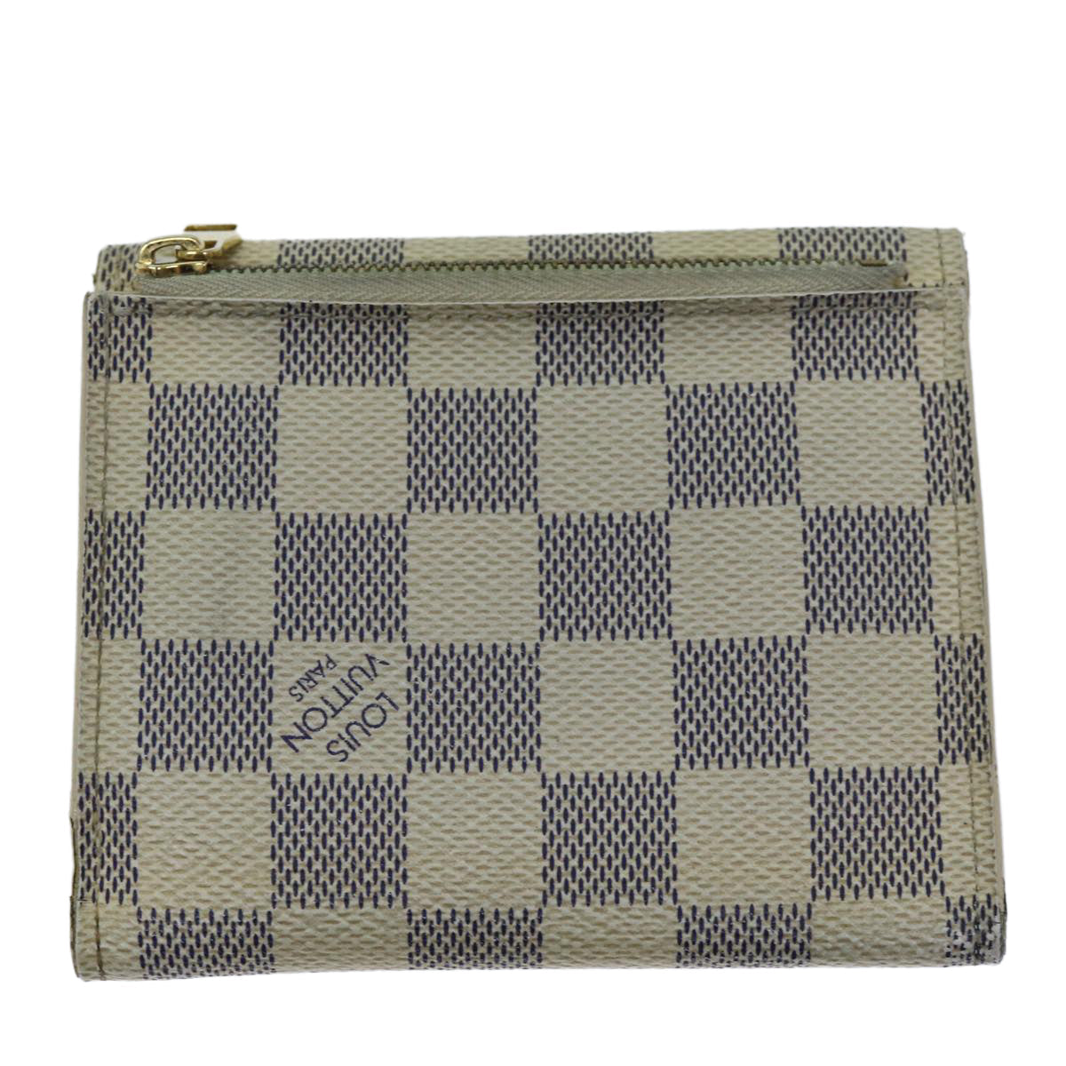 LOUIS VUITTON Damier Azur Portefeuille Anais Trifold Wallet N63241 yk12601