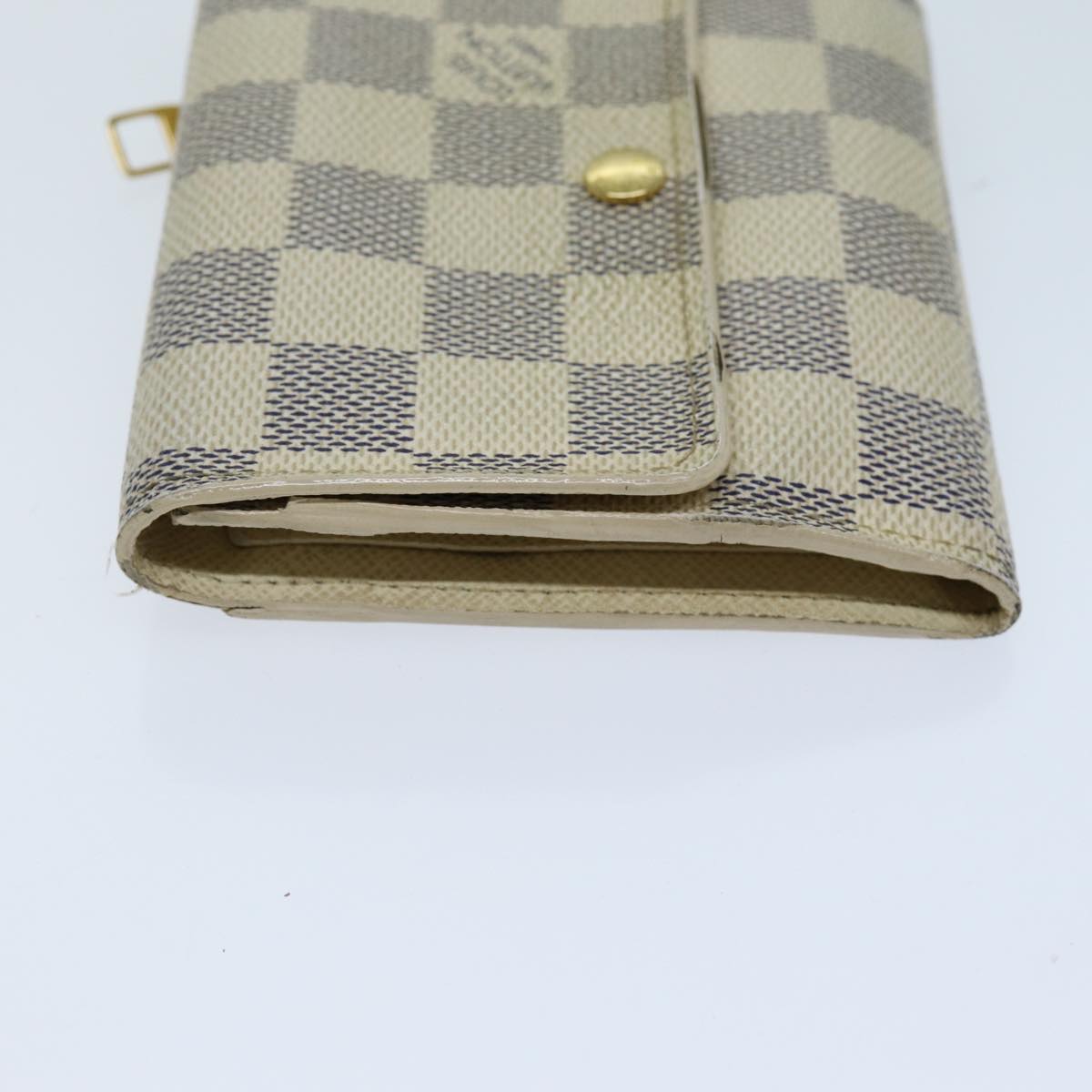 LOUIS VUITTON Damier Azur Portefeuille Anais Trifold Wallet N63241 yk12601